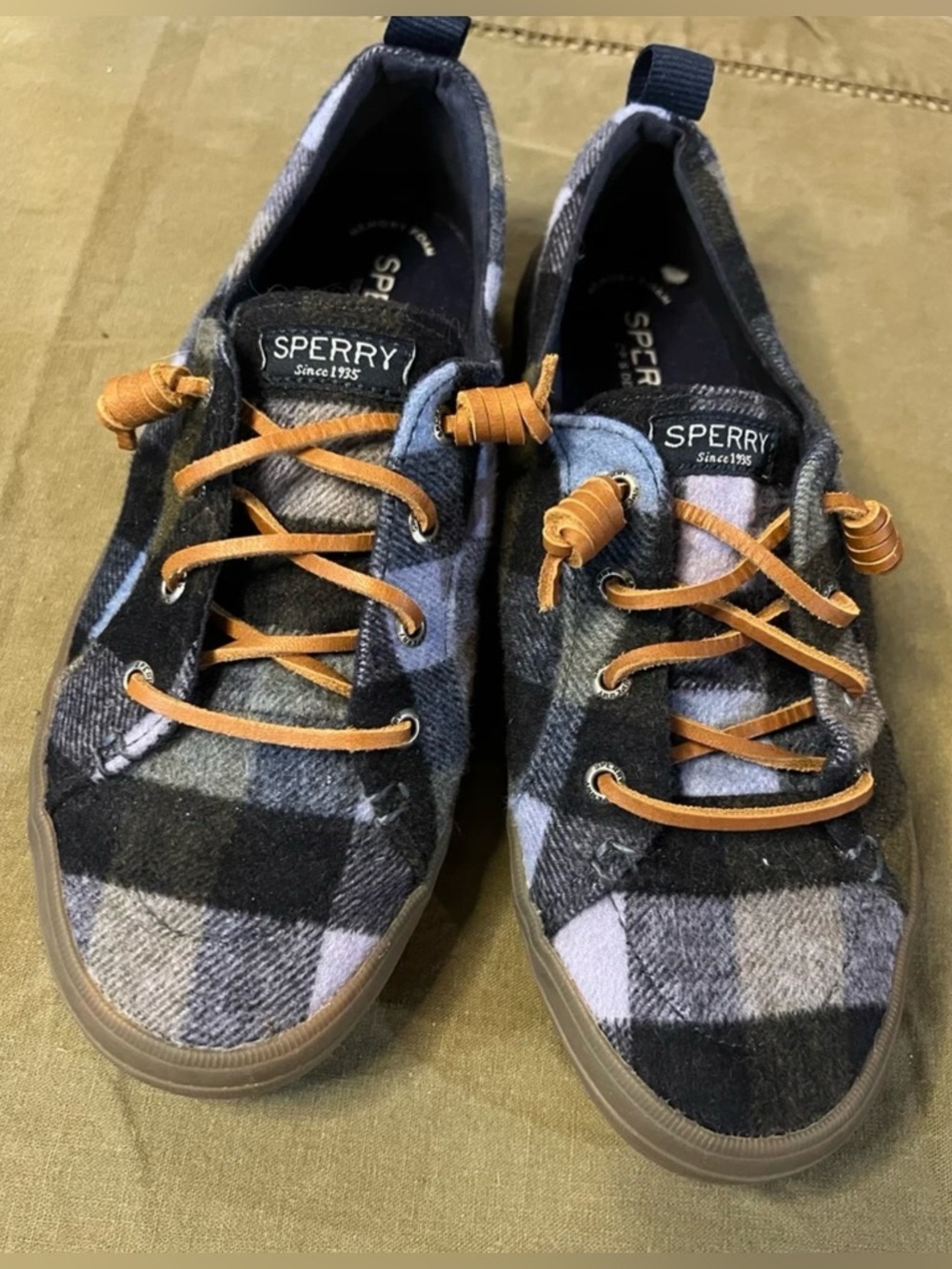 Sperry Plaid Flannel Lace-Ups